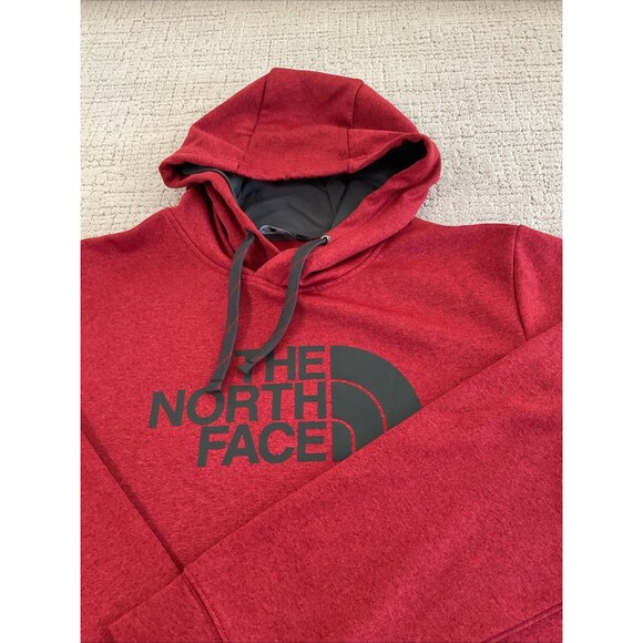 The North Face Hoodie Sweatshirt Mens Large Red Graphic Fleece Pullover Outdoor. - Picture 3 of 11